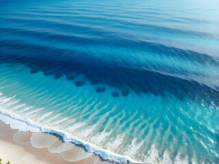Tranquil Azure Waters: Clear Blue Sea Water Background. generative AI