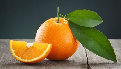 one orange fruit with leaves cut out
