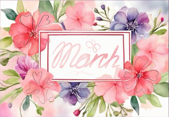 March spring card.