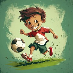 Football player kicks the soccer ball ready to the match. Generative AI - 733070957