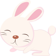 happy easter rabbits illustration