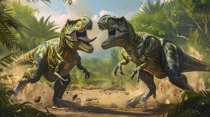 戦うティラノサウルスのイメージ02