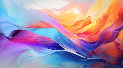 Vibrant strokes of acrylic paint dance across the canvas, creating a mesmerizing and abstract...