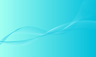 blue line wave curves on soft gradient abstract background