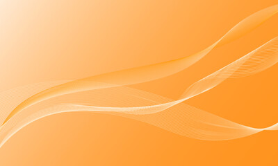 orange lines wave curves on gradient abstract background