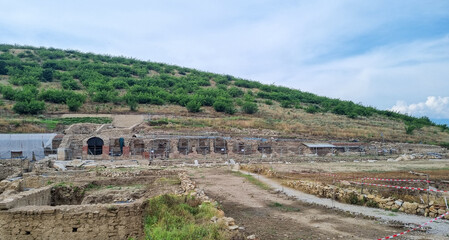 Archaeological ruins of Heraclea Sintica ancient city in Bulgaria