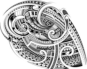 Polynesian style design. Good for tattoo and print stickers