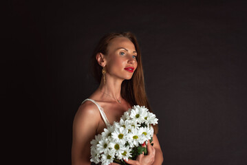Studio shot of a young woman © bombardir7