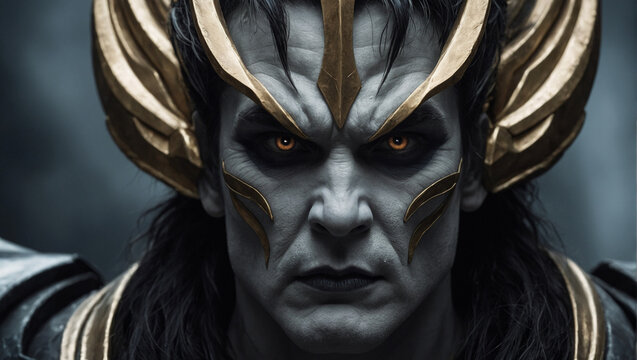 Cronus Kronus Kronos leader and youngest of the first generation of Titans, God of the harvest Realistic Fantasy Portrait
