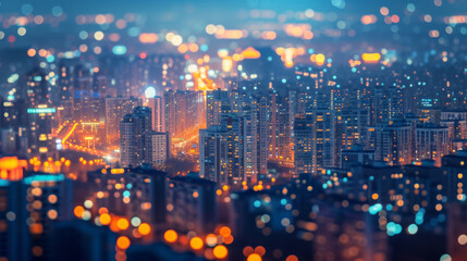 Obraz premium Cityscape at night.