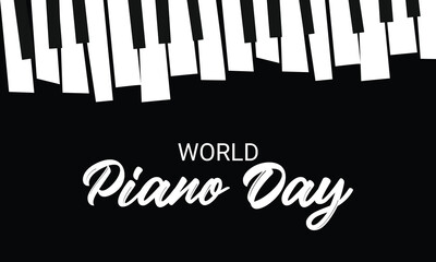 Fototapeta premium World piano day, world piano day march 29 vector illustration.