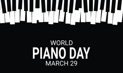 Fototapeta premium World piano day, world piano day march 29 vector illustration.