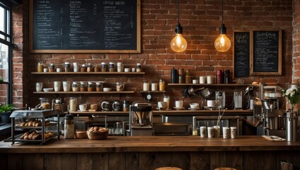 Fototapeta na wymiar interior design of coffee shop