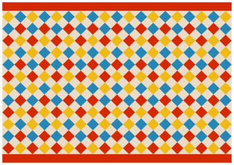 昭和レトロなかわいいフレーム背景1レッド