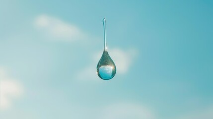 A drop of water in the air