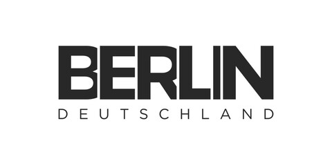 Berlin Deutschland, modern and creative vector illustration design featuring the city of Germany for travel banners, posters, and postcards.
