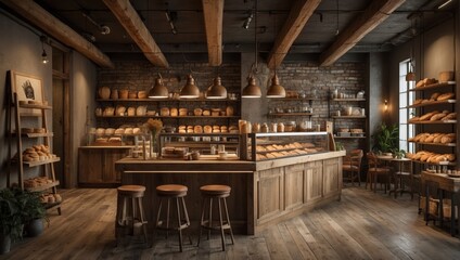 interior design of breed and bakery shop