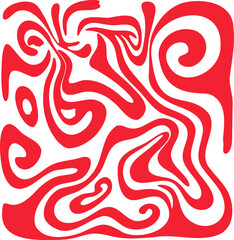 Fluid pattern illustration. Liquify abstract hand drawing design element