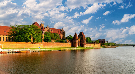 Naklejka na ściany i meble Malbork Castle, capital of the Teutonic Order in Poland