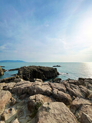 東尋坊から見る日本海