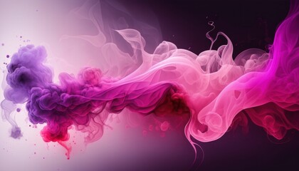 Fototapeta premium AI generated illustration of an abstract swirling purple and pink smoke