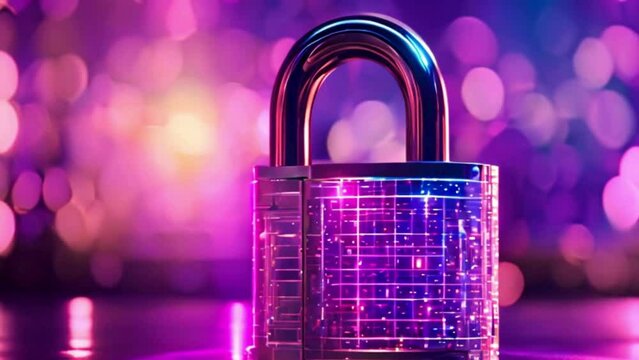 digital lock concept of secure authorization, 2FA, two-factor authentication