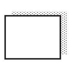 Obraz premium text frame box black line.