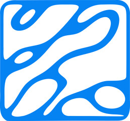 Fluid pattern illustration. Liquify abstract hand drawing design element