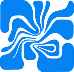 Fluid pattern illustration. Liquify abstract hand drawing design element