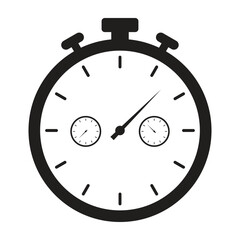 stopwatch icon button for apps and websites, vector symbol on transparent background.