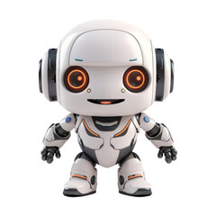 white robot isolated on white