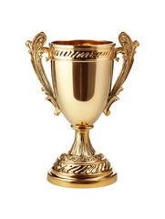 Fototapeta na wymiar trophy gold cup transparent background, PNG