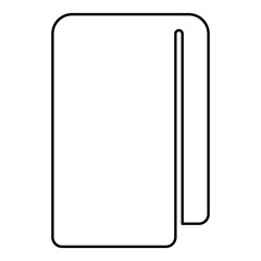 Towel stack of folded bath napkin contour outline line icon black color vector illustration image thin flat style