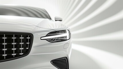 Luxury Car Grille Design, Modern Automotive Elegance in Abstract Showroom