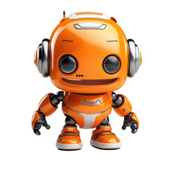 white robot isolated on white