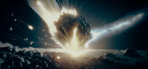 AI generated explosion in space