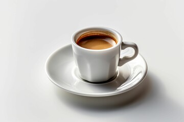 Obraz premium AI generated illustration of a cup of fresh espresso isolated on a white background