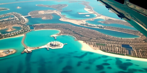 Obraz premium Aerial view of Dubai