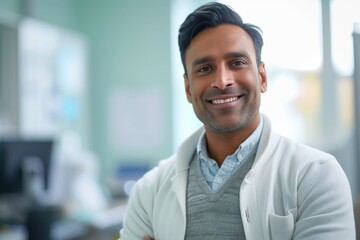 Obraz premium portrait of India business man in modern office
