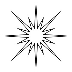 Obraz premium Outline sparkle. Shine sparkle illustration. Vector blink star for logo, sparkle clipart