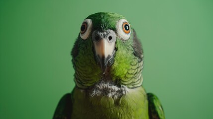 Parrot with bulging eyes