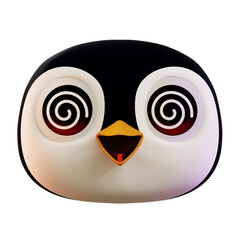 Dizzy Penguin 3D Emoji
