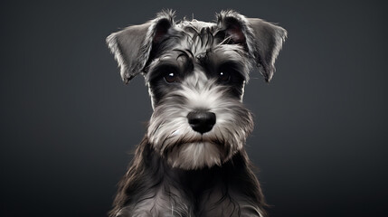 Schnauzer with a salt-and-pepper coat