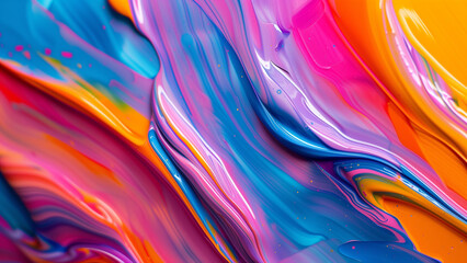 Rainbow Rhythm: A Vibrant Line in Oil Artistry