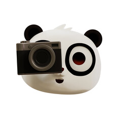 panda takes photo 3d  emoji © arekstd
