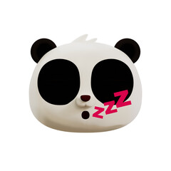 Cute Panda Deep Sleep 3D Emoji