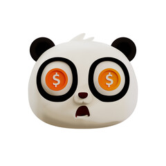 Cute Panda Dollar 3D Emoji © arekstd