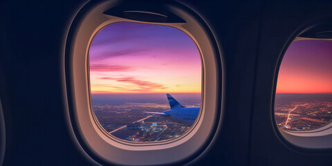 Airplane seat with a great view from the window