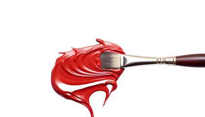 paint brush with red paint leaking png. red paint brush isolated. brush with red paint splatter on white background. red paint on a brush. red paint png. paintbrush png. brush and paint top view 