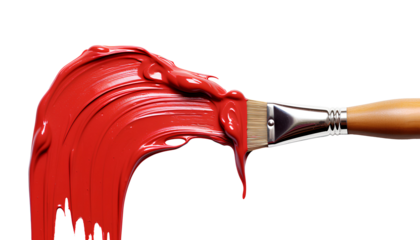 paint brush with red paint leaking png. red paint brush isolated. brush with red paint splatter on white background. red paint on a brush. red paint png. paintbrush png. brush and paint top view 